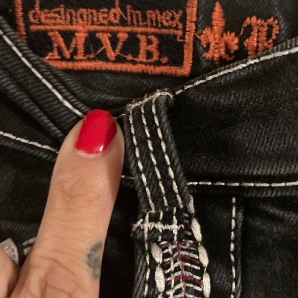 Rock revival black jeans with - Picture 3 of 6